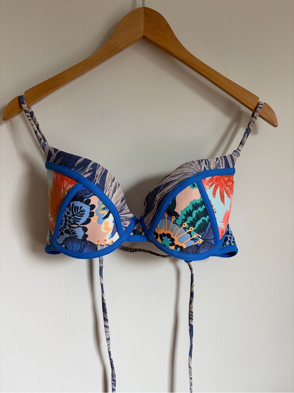 Maaji Blue Multicolor Tropical Underwire Bikini Top